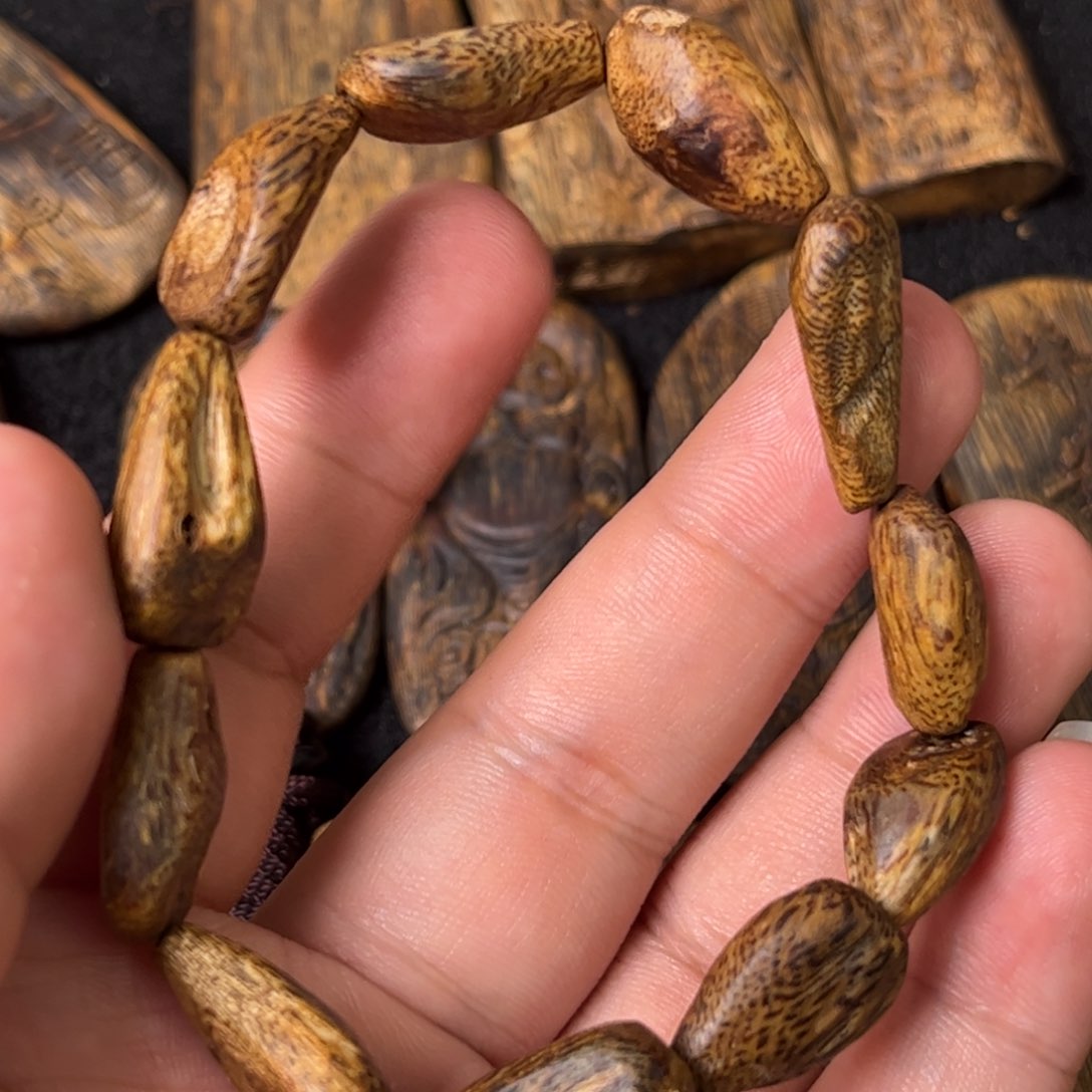 沉香手串奇楠沉香沉水浮树丁单圈手串一条