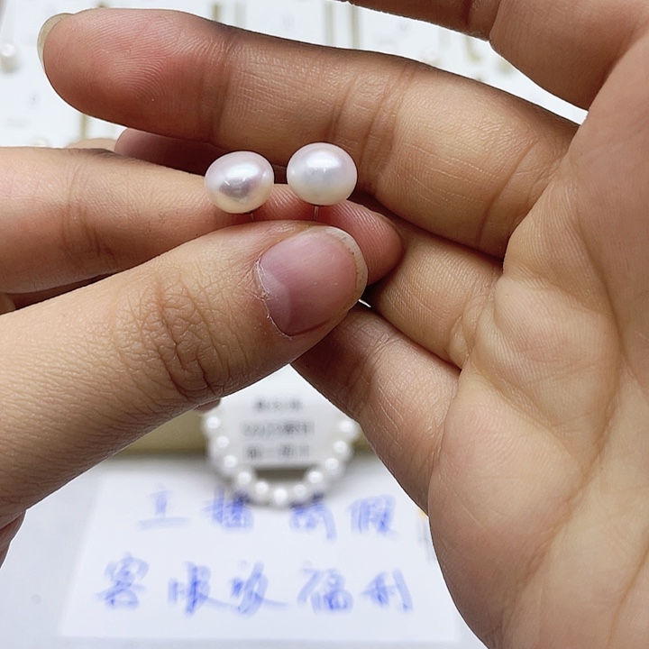 淡水珍珠耳饰银S925镶嵌草**瓶