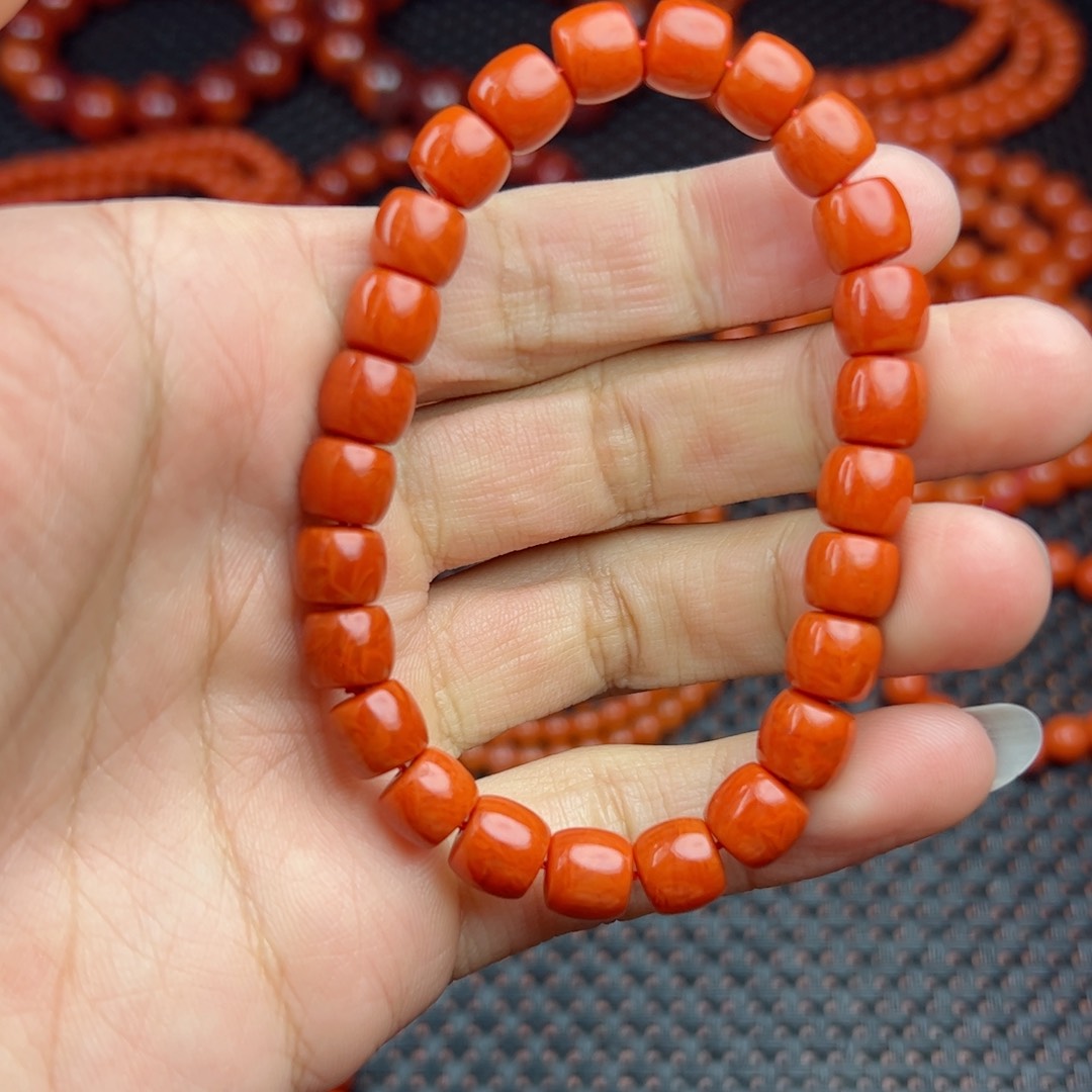 南红玛瑙手链未镶嵌
