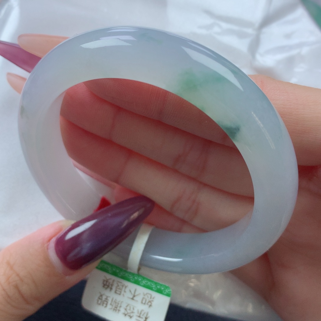 未镶嵌手镯翡翠缅甸天然翡翠A货53.8