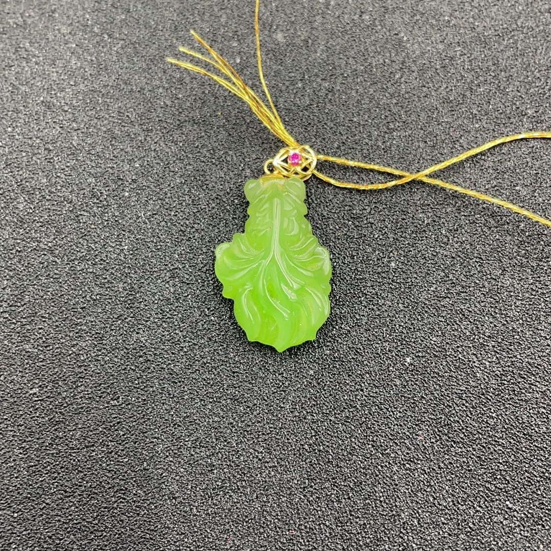 BY0314FPXQ标97 和田玉金鱼挂件