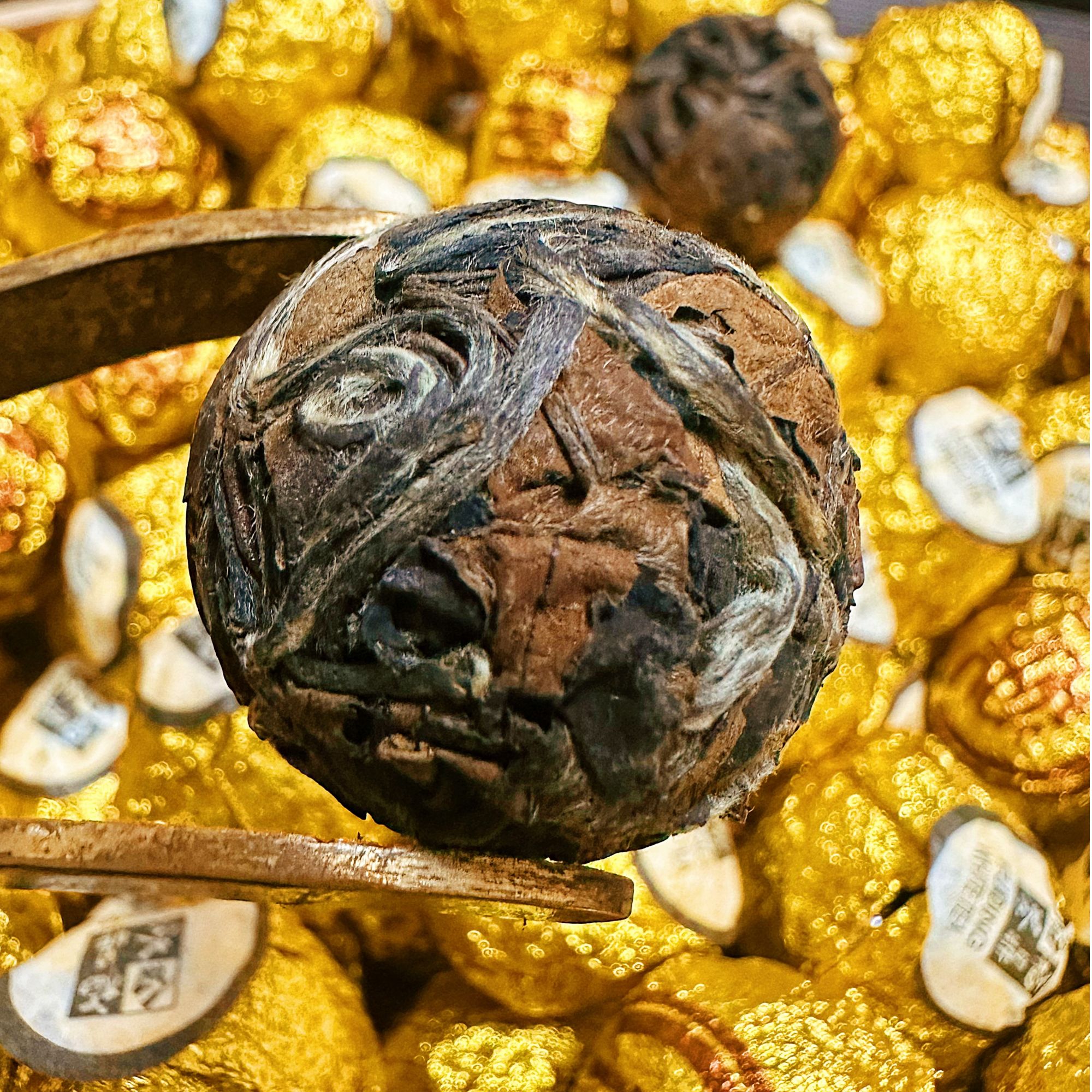 福鼎白茶2020年寿眉紧压龙珠(枣香蜜韵甜糯)