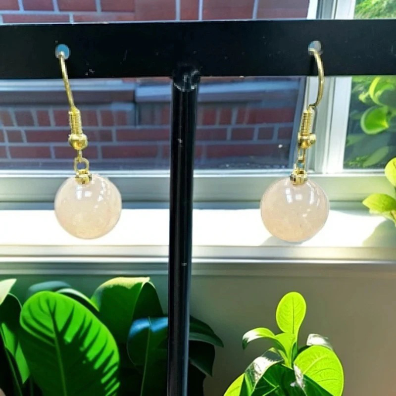 新疆藕粉卡12毫米耳钩