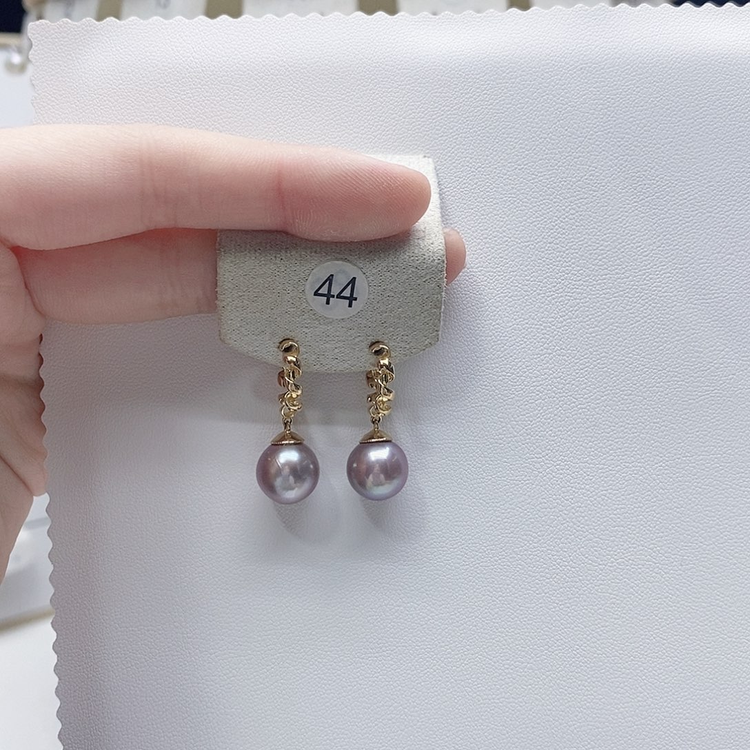 银S925镶嵌耳饰淡水珍珠