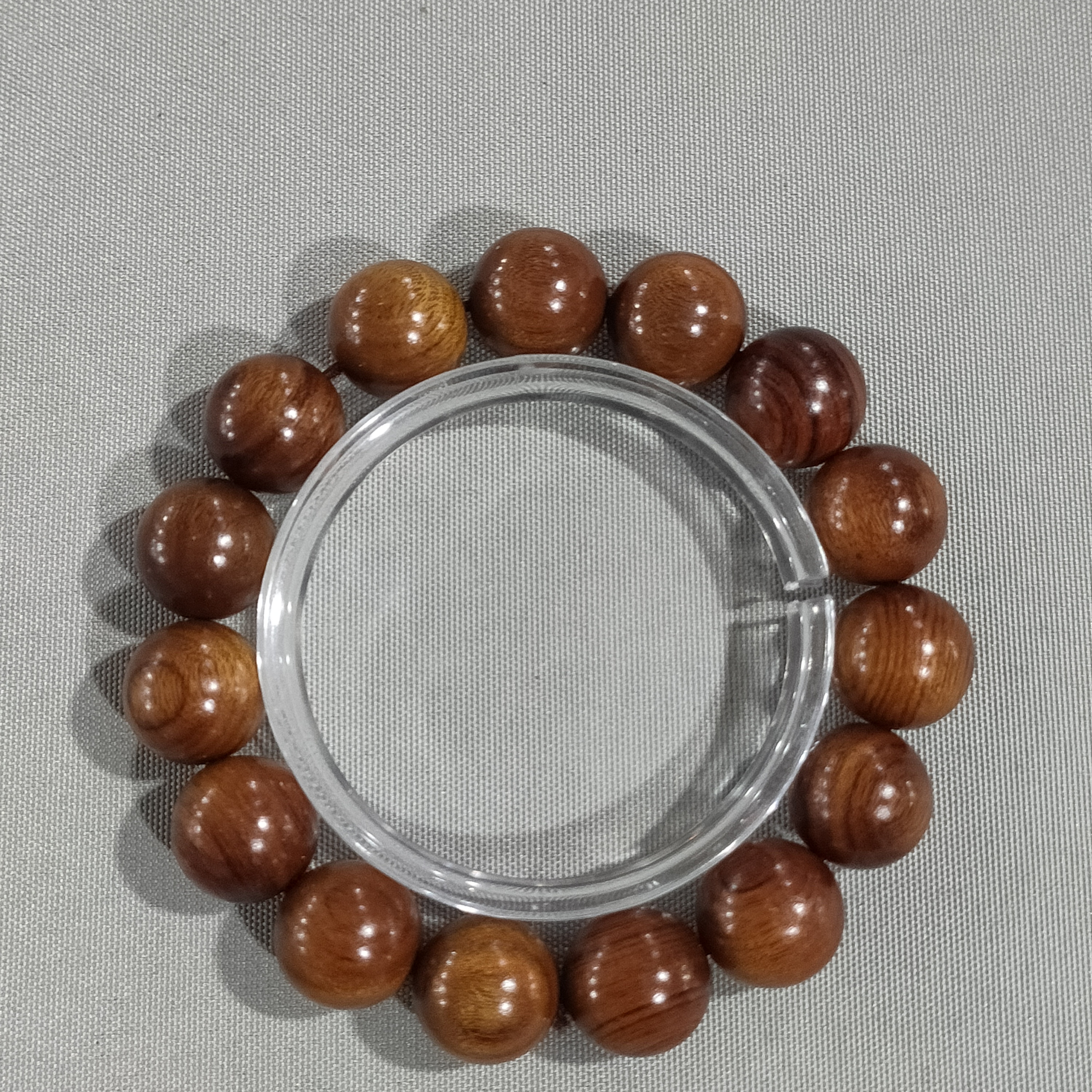 A326 老桃木 卡1.5cm 圆珠单圈手串