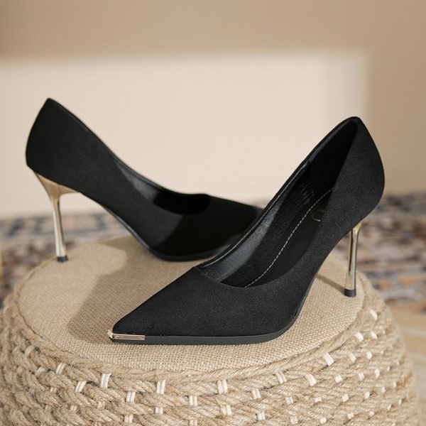 鞋子高跟鞋女款爆款2025新款爆款2公分防水台不累脚百搭金色细跟