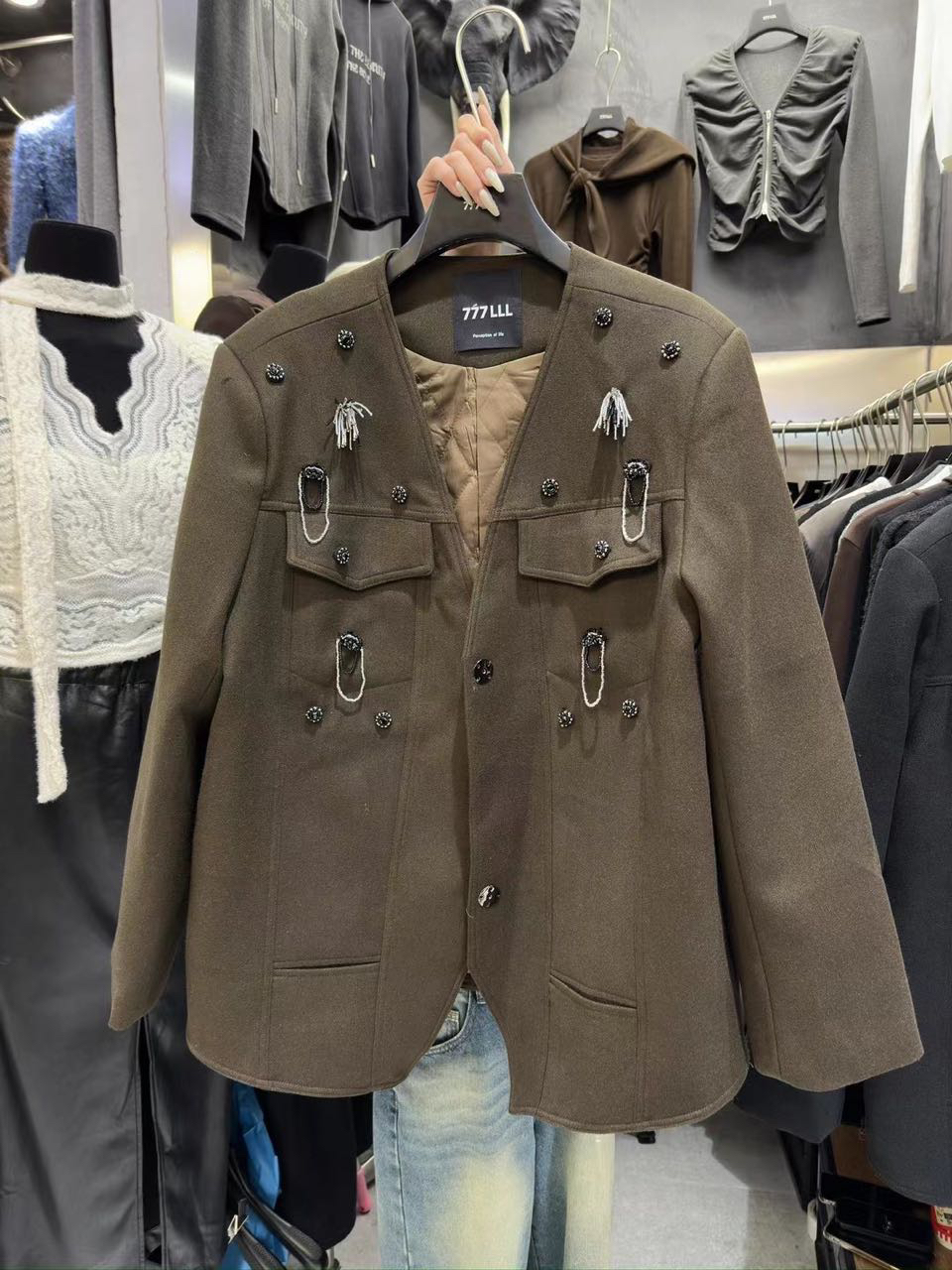 777 LLL家小众曼哈顿中国夹棉外套（8715#）