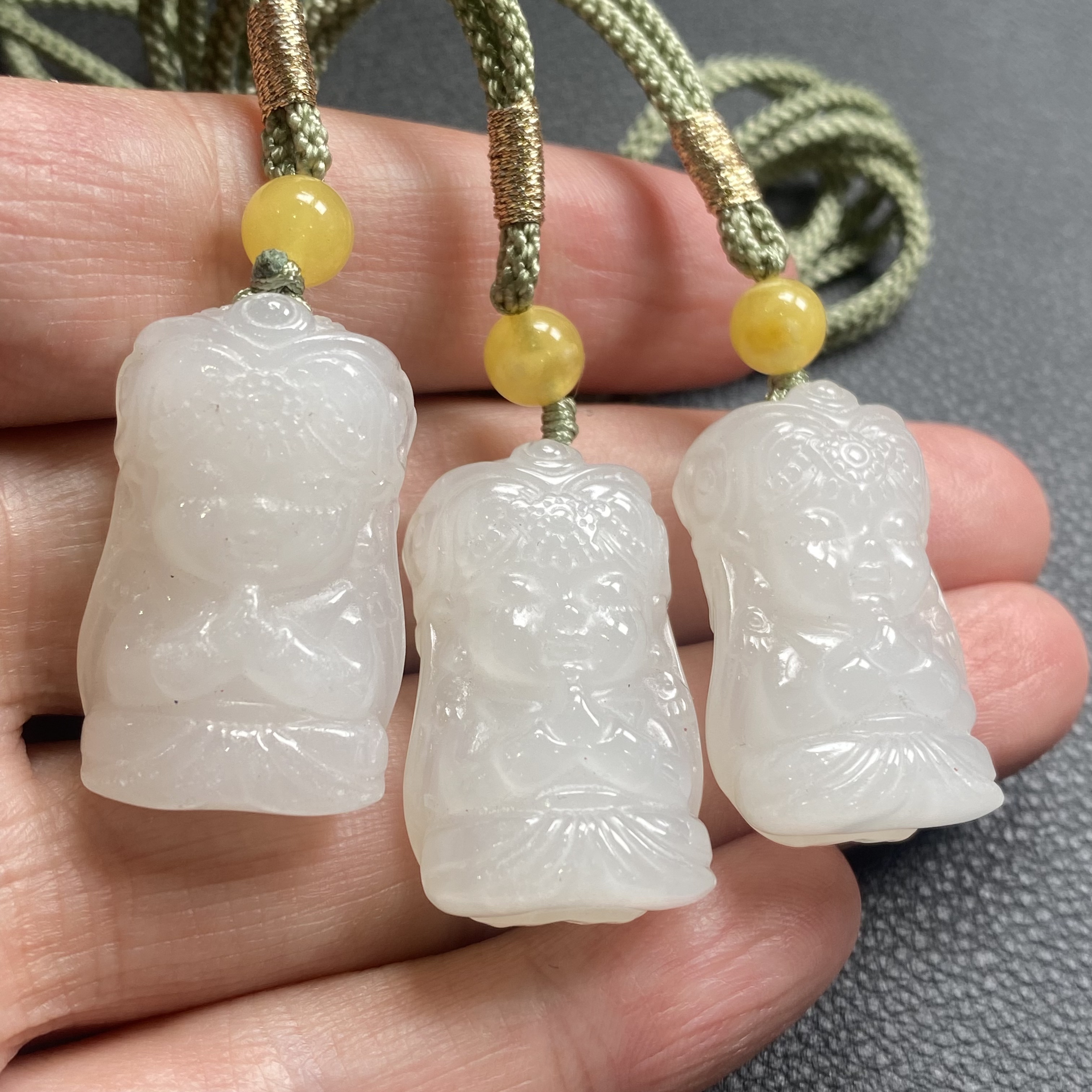 【老张珠宝】LS0608 和田玉白玉扎基拉姆吊坠多样性发一件