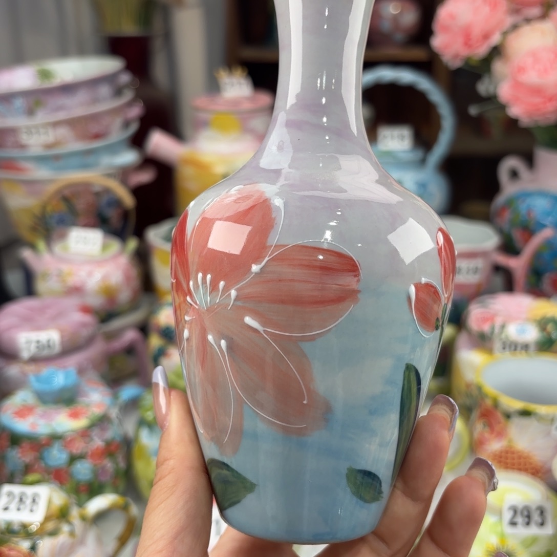 瓷片景德镇手绘高温釉下彩陶瓷茶具