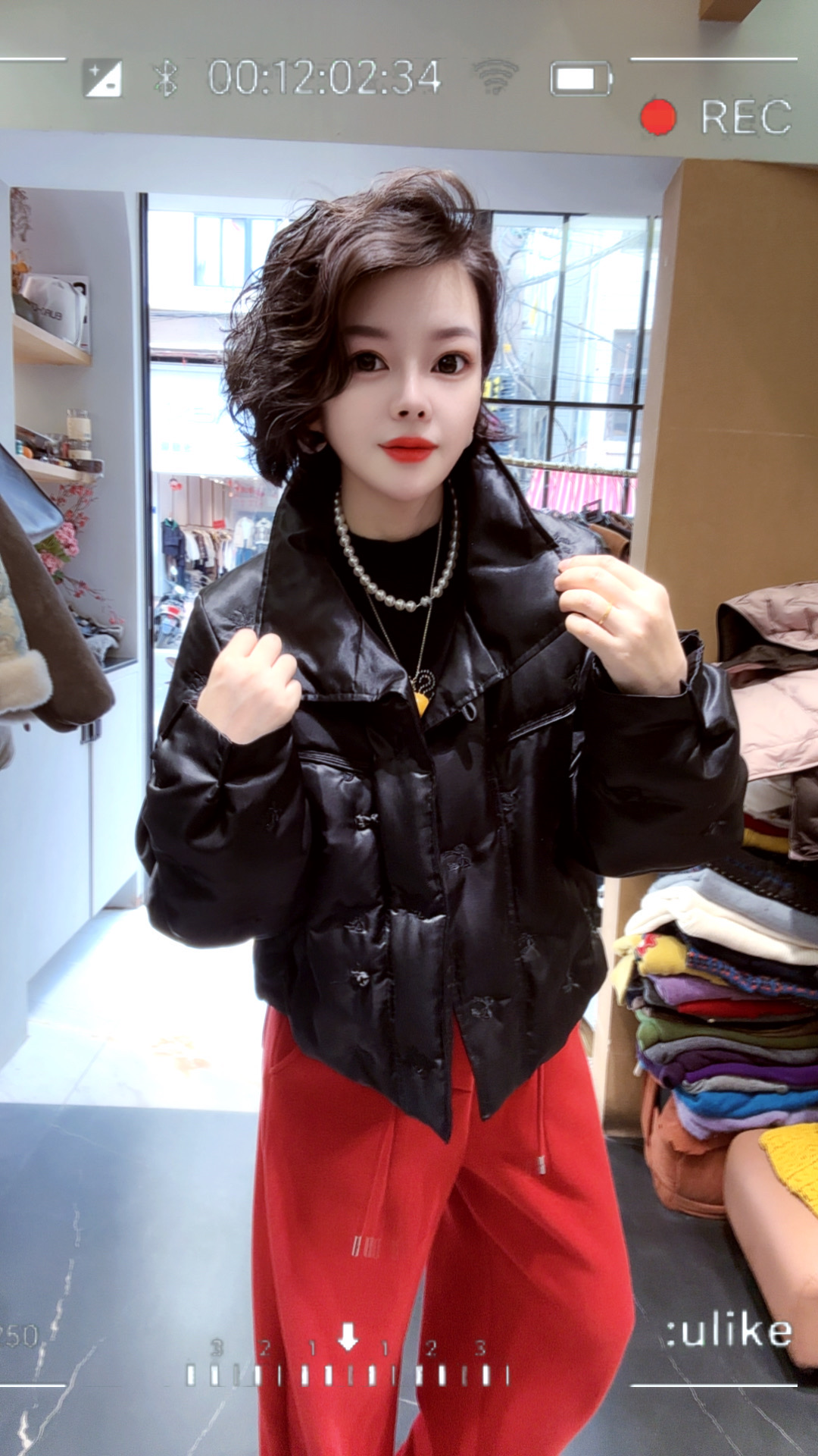 【小韩家】欧货2025冬季新短款洋气刺绣蝴蝶结百搭鹅绒服