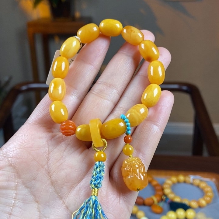 未镶嵌琥珀手链蜜蜡手串9