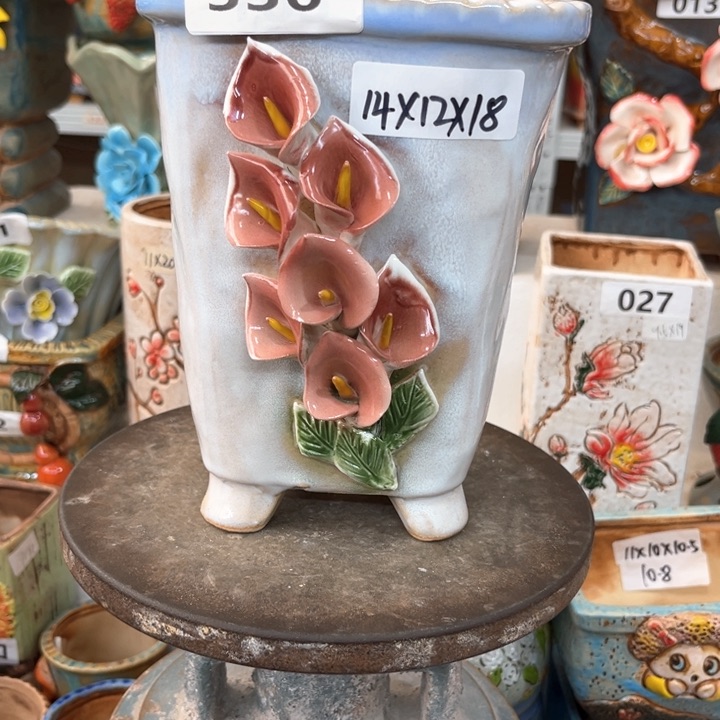 紫砂花盆粗陶材质多肉花盆