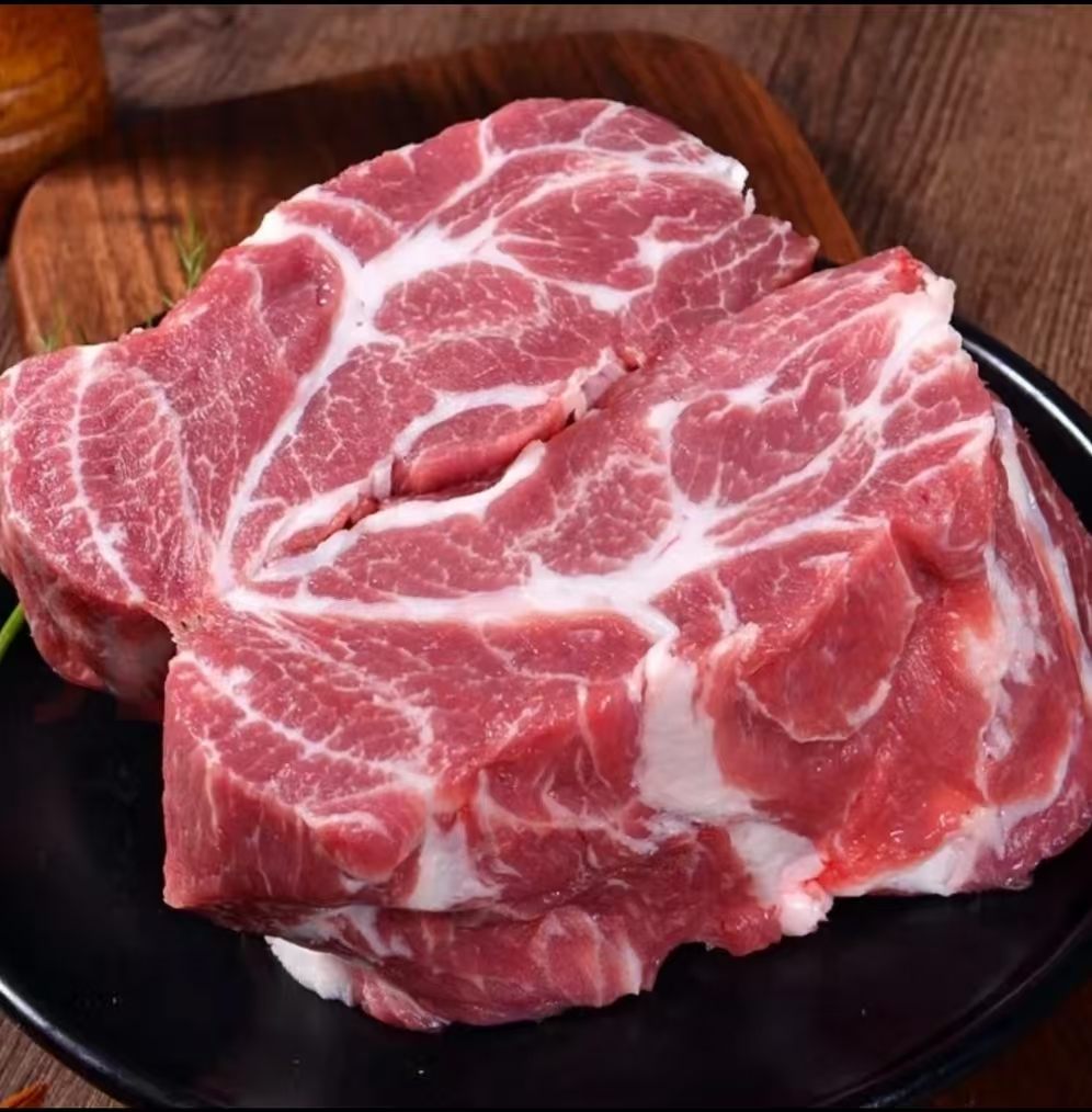 【拍三斤送两斤】精品猪梅花肉到手5斤农家散养精雪花肉  y