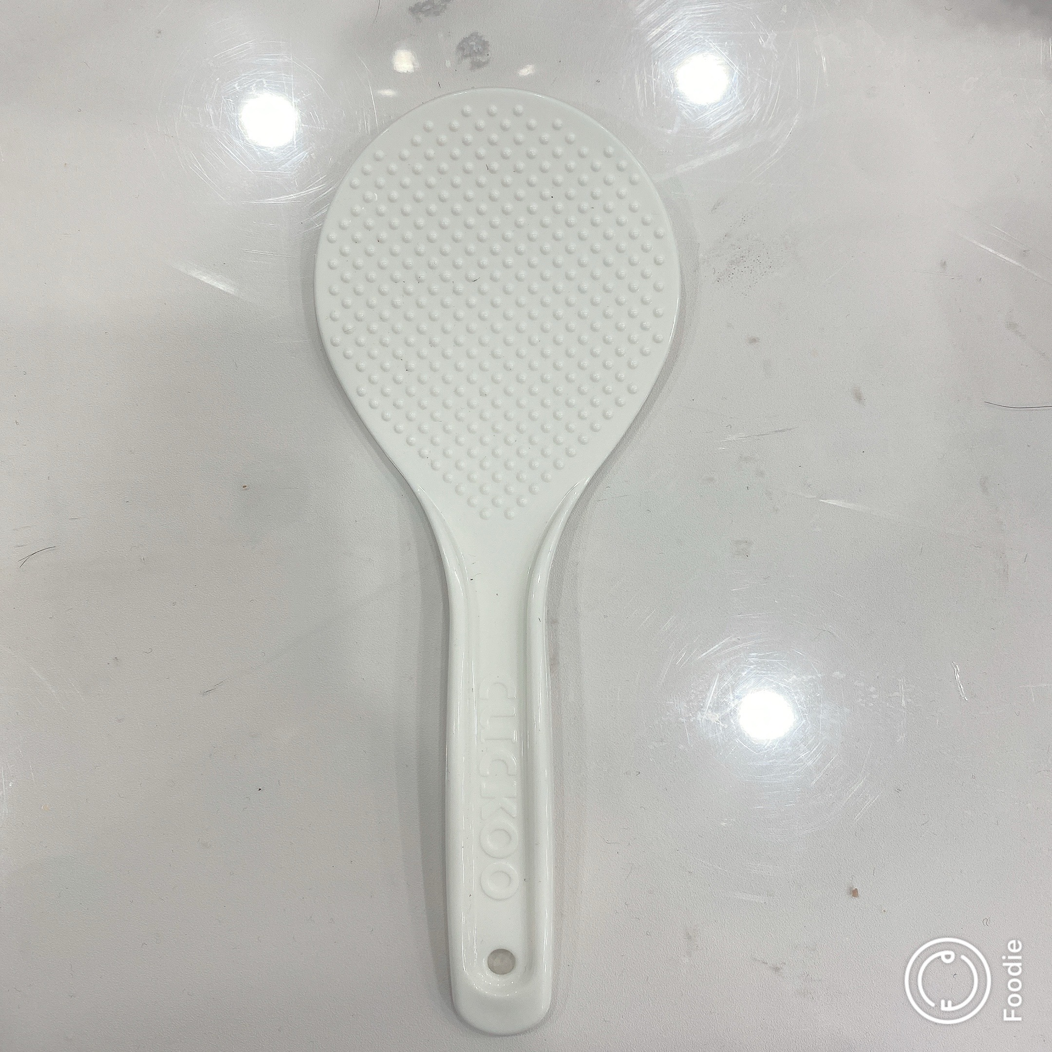 韩厨姐妹专属~特特韩国cuckoo饭勺白色干净盛饭铲