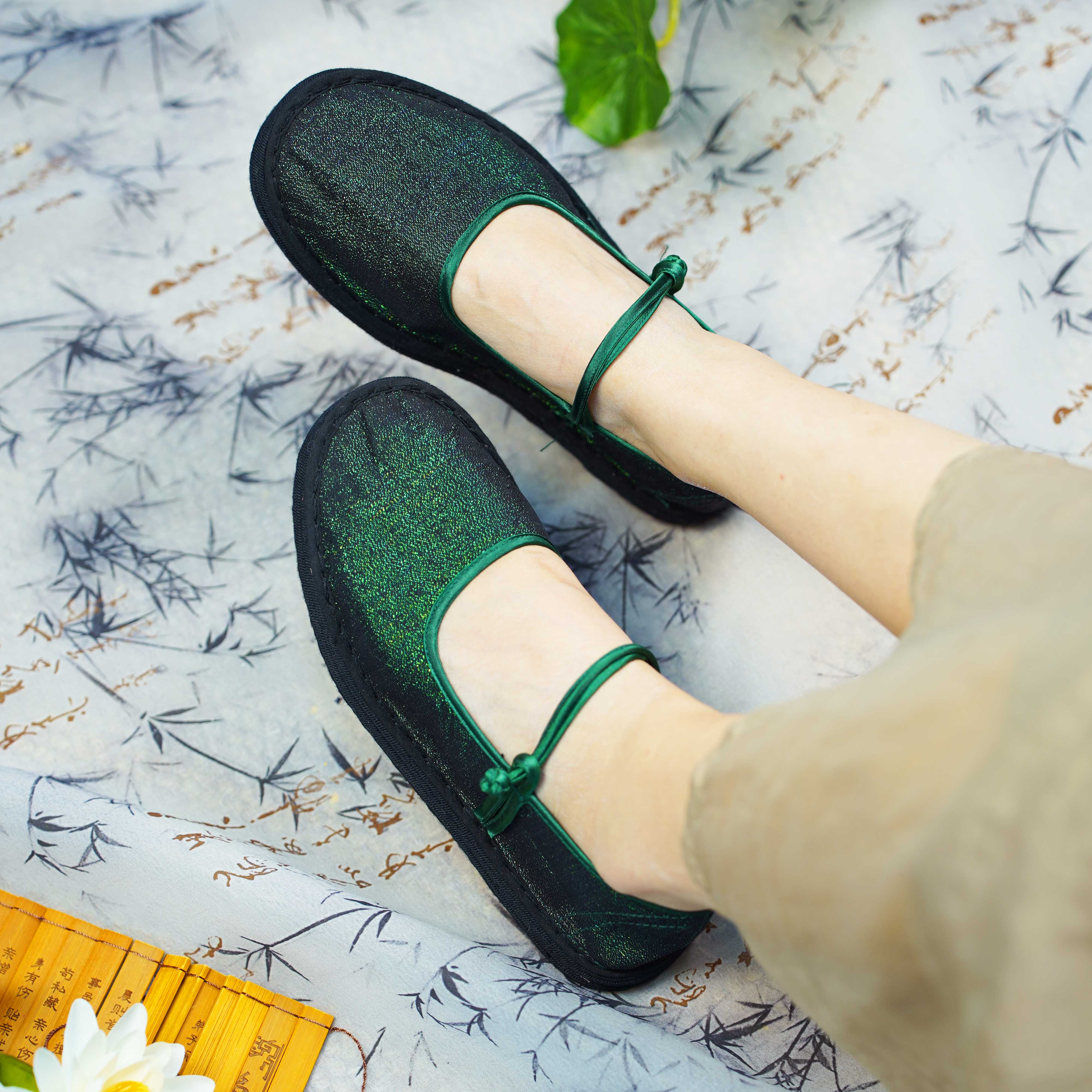 云栖正娟单鞋民族风软底低跟老北京布鞋女鞋平底浅口复古百搭古风