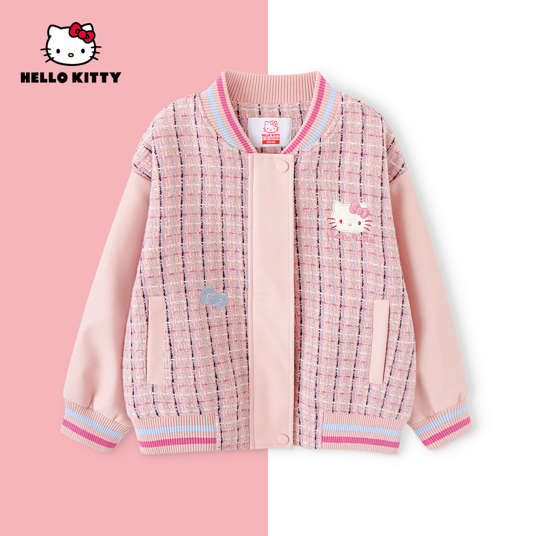 HelloKitty秋季新款女童简约休闲女宝日常穿搭外套AC5328MK415 KT