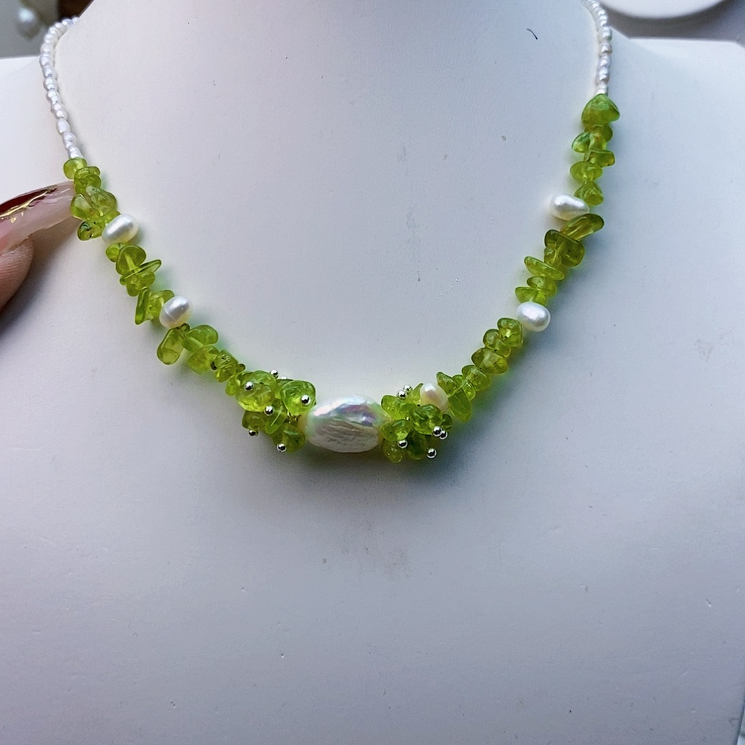 淡水珍珠颈饰银S925镶嵌