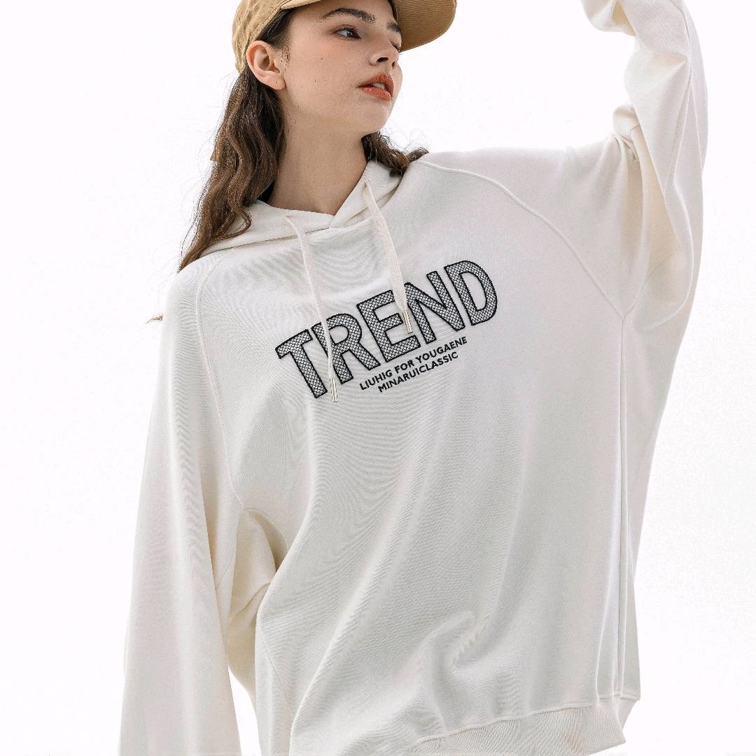 1818青少年中大童重工时尚刺绣字母小众百搭帽衫