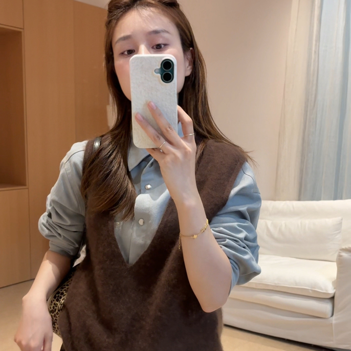 （松果絮语）2025秋季新款复古羊毛背心气质百搭韩系ins风博主感