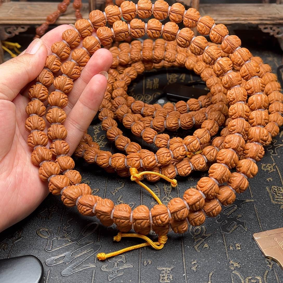 吊坠桃核小金豆72薄挂