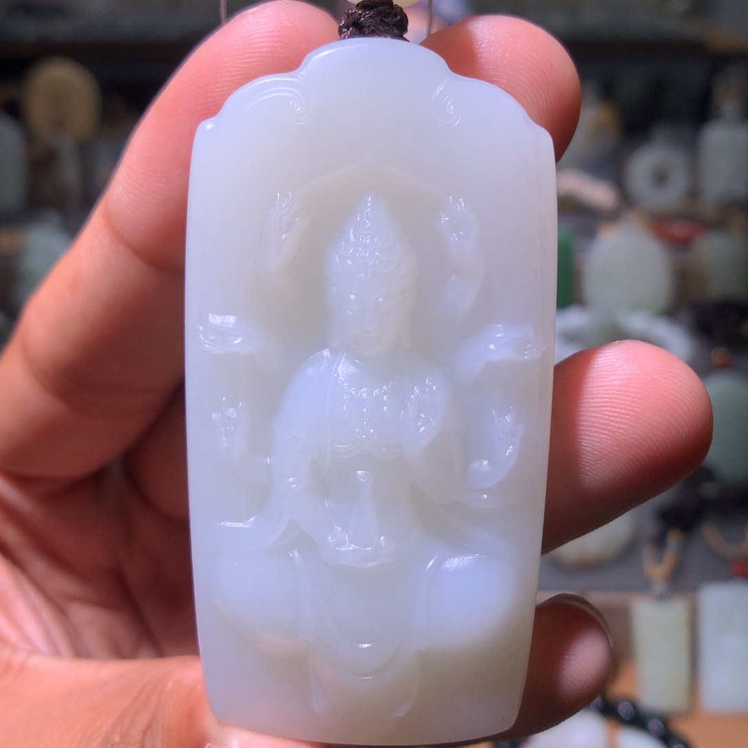 神***）和田玉未镶嵌颈饰