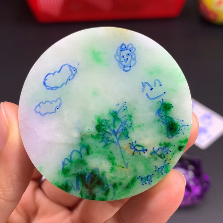 定制翡翠未镶嵌魂牌子