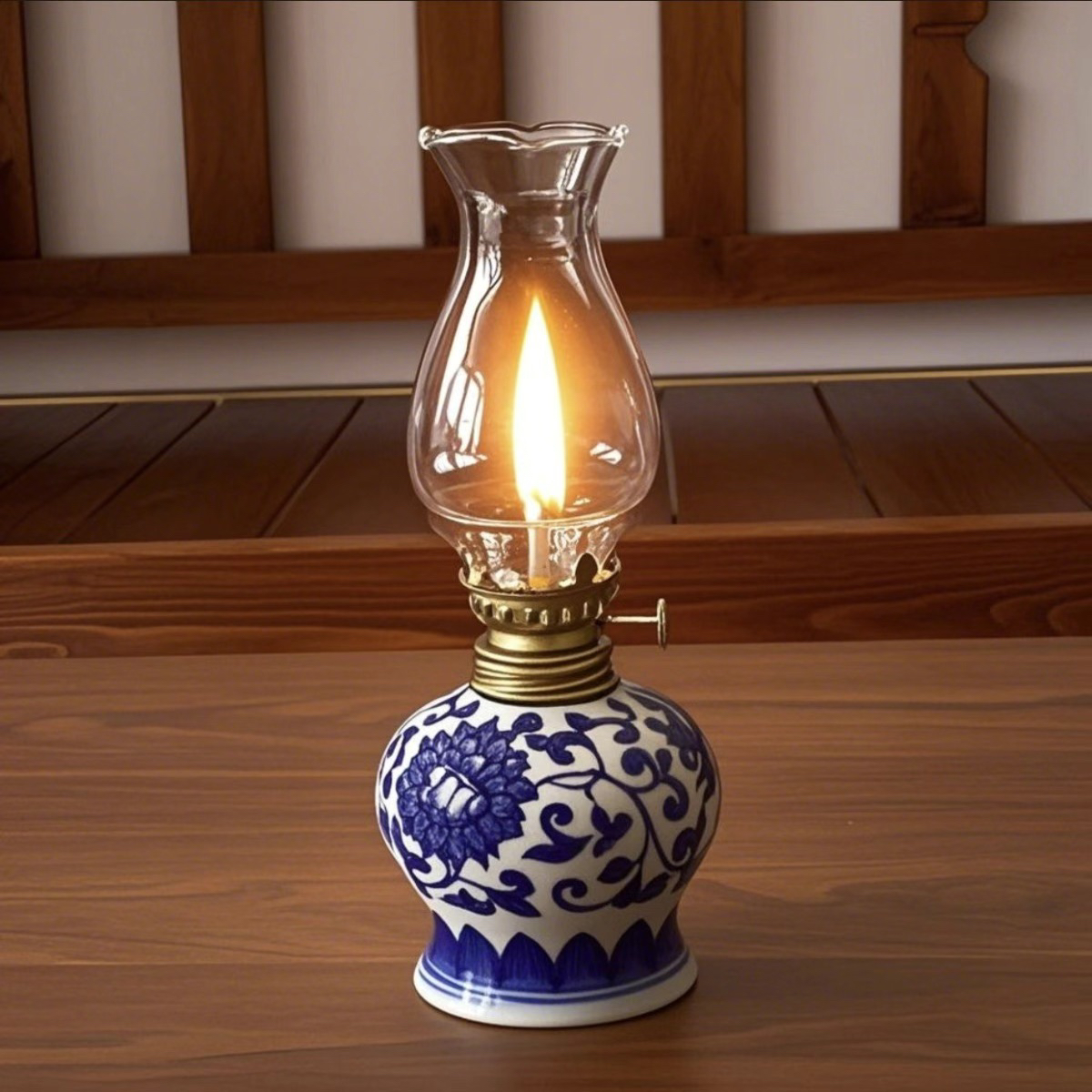 【茶香凝】景德镇手绘缠枝莲荷花供佛油灯茶室氛围灯摆件