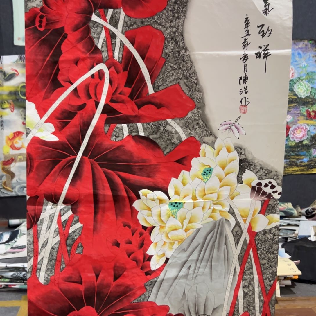 国画国画作品画心一张