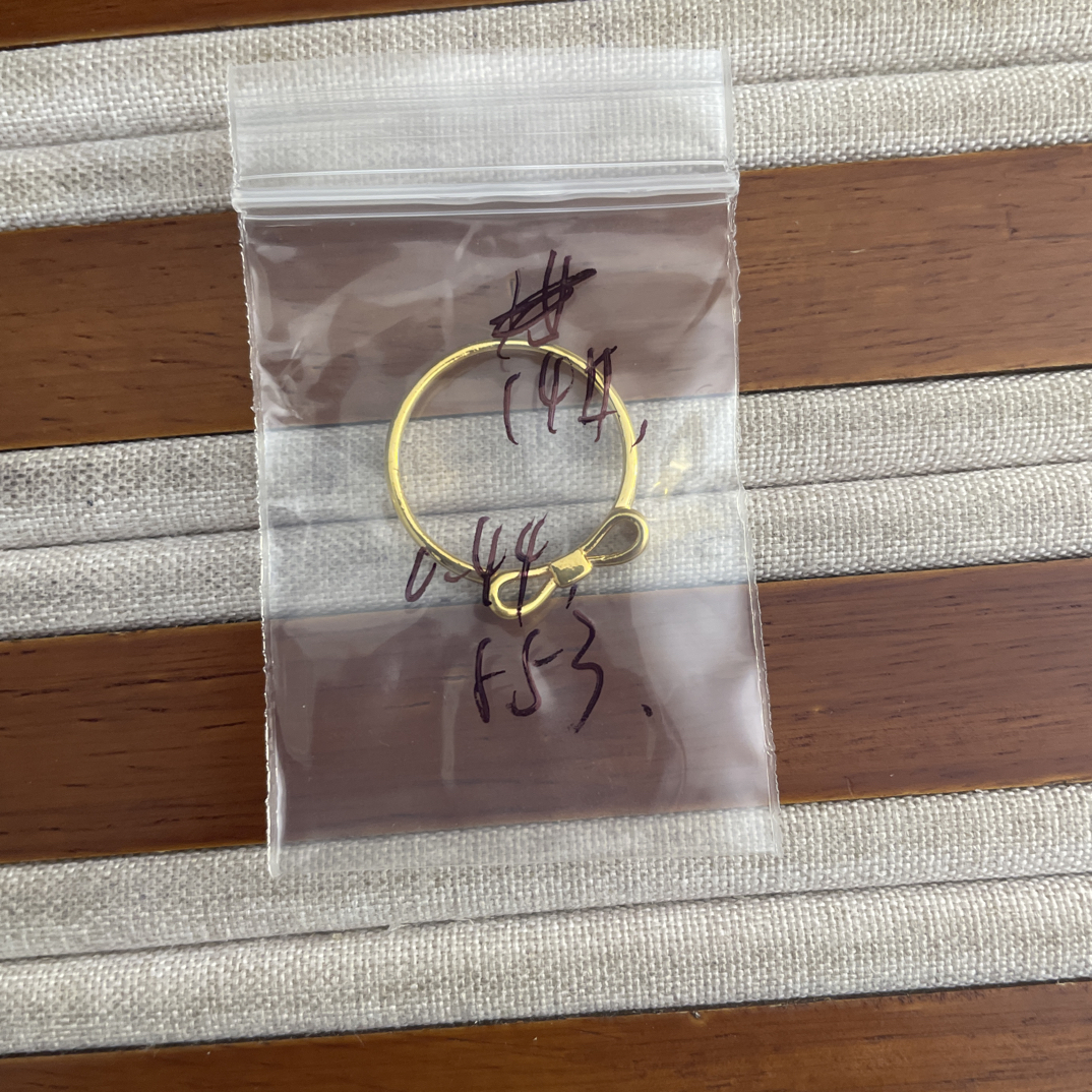 克重0.44 14号 蝴蝶结戒指 足金999