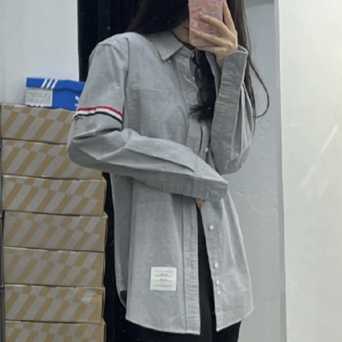 99新 THOMBROWNE CZF0507/汤姆布朗/经典款式衬衣/尺码1码