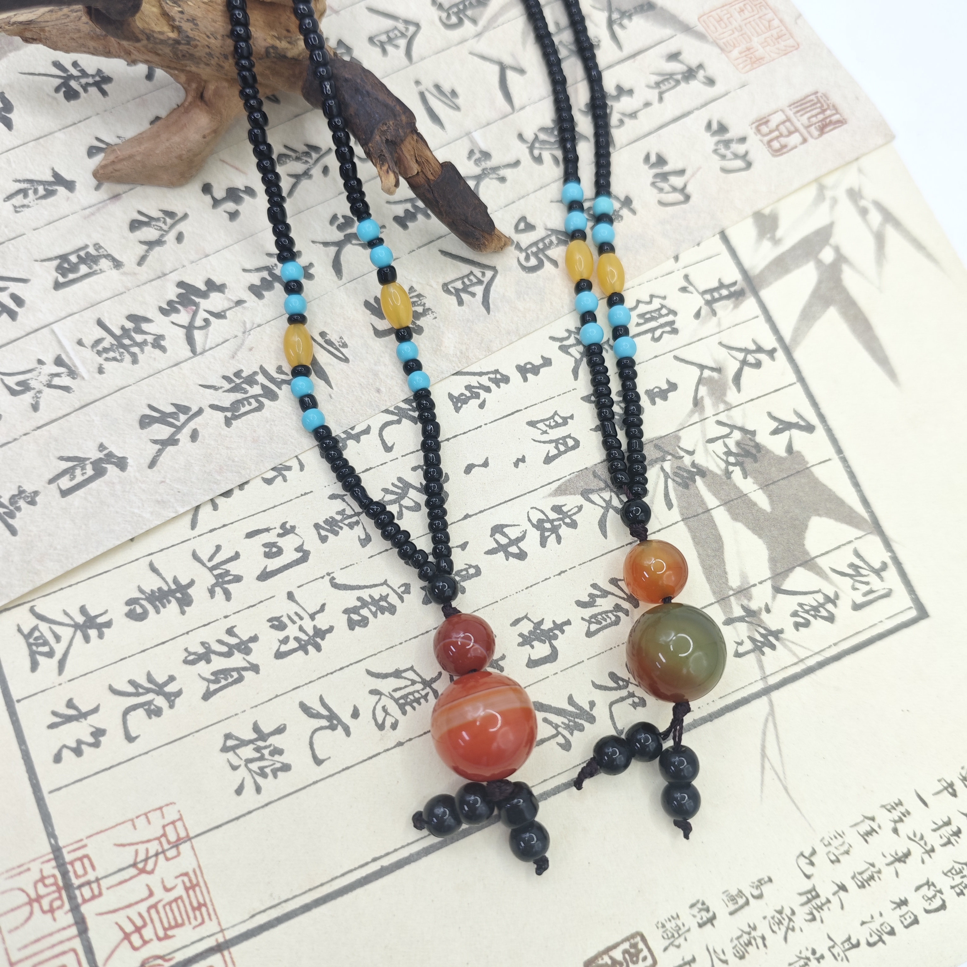 天然玉石中式民族风福禄平安吊坠多样性发货拍一发一M202