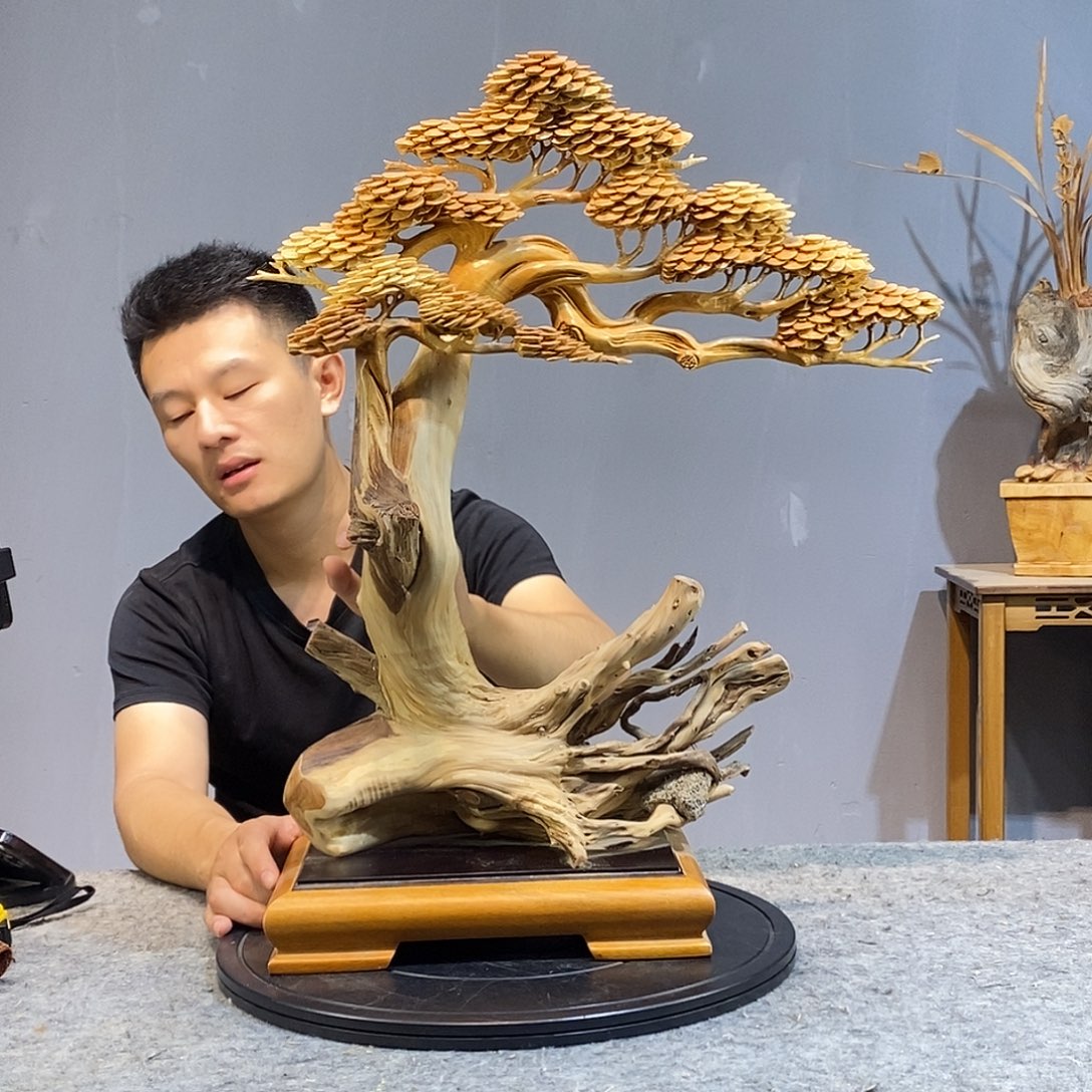 柏木木雕工艺品摆件