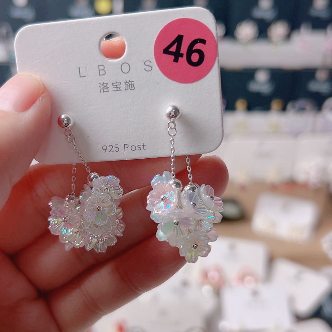 琉璃纯铜合金耳环的