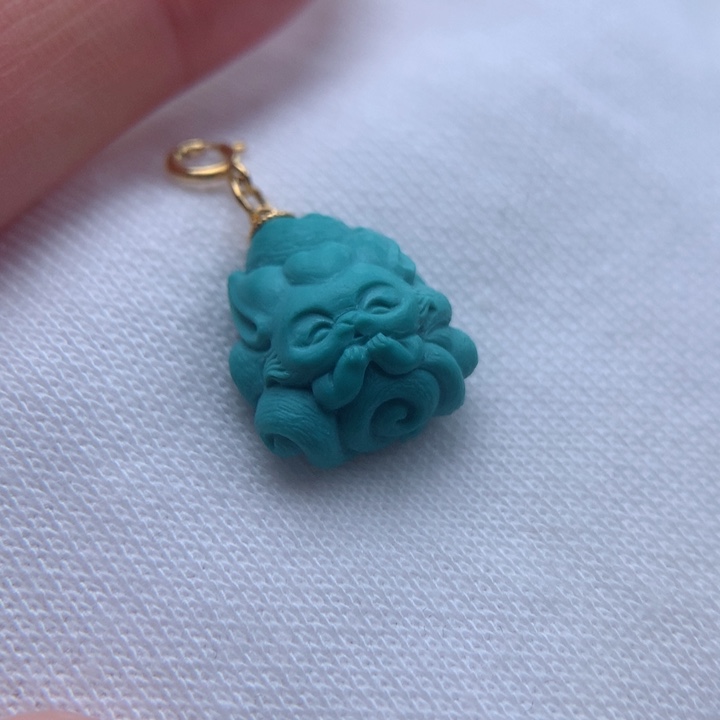 绿松石绿松石配饰18K金镶嵌蜜*