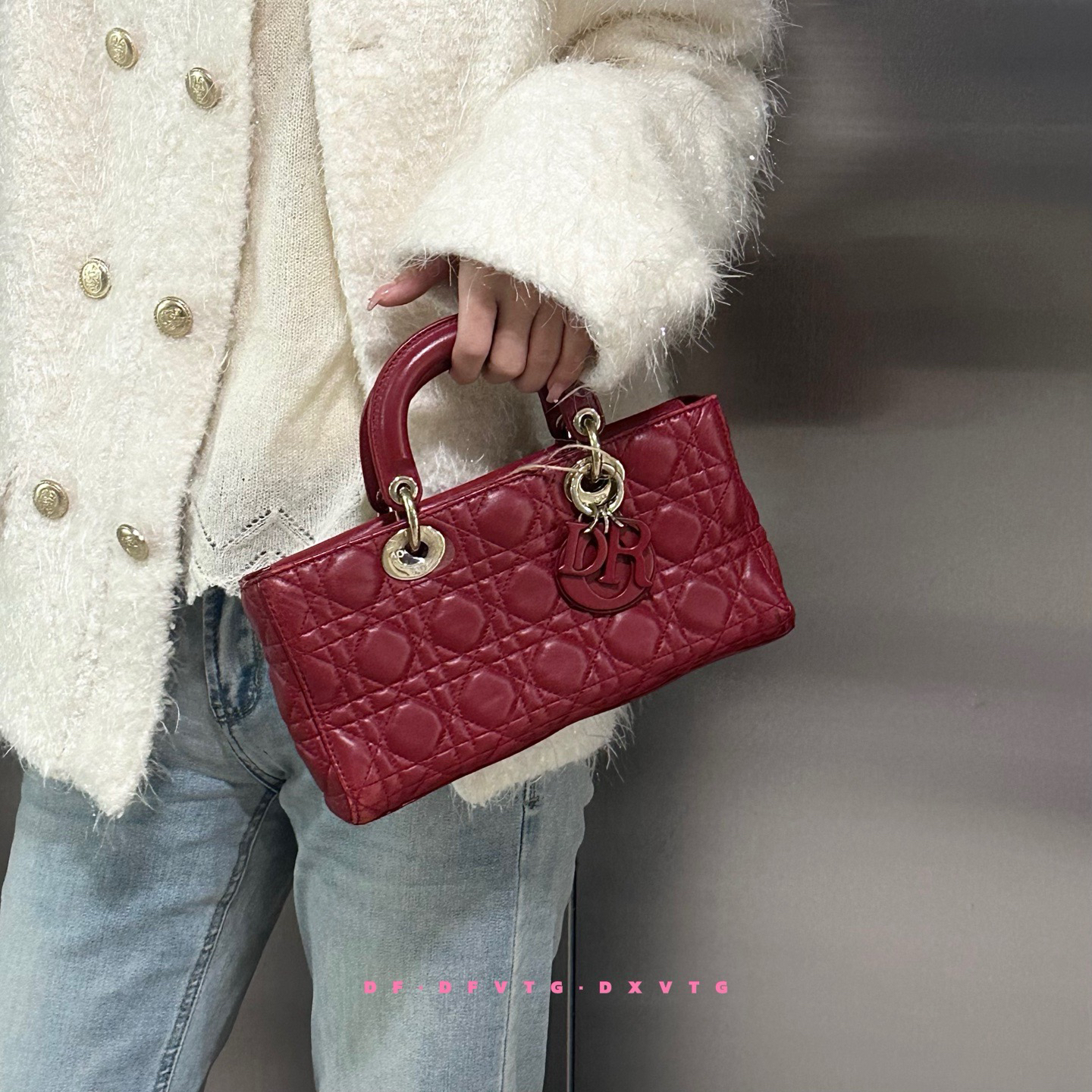 95新 DIOR/迪奥 dior中号横版戴妃手提包