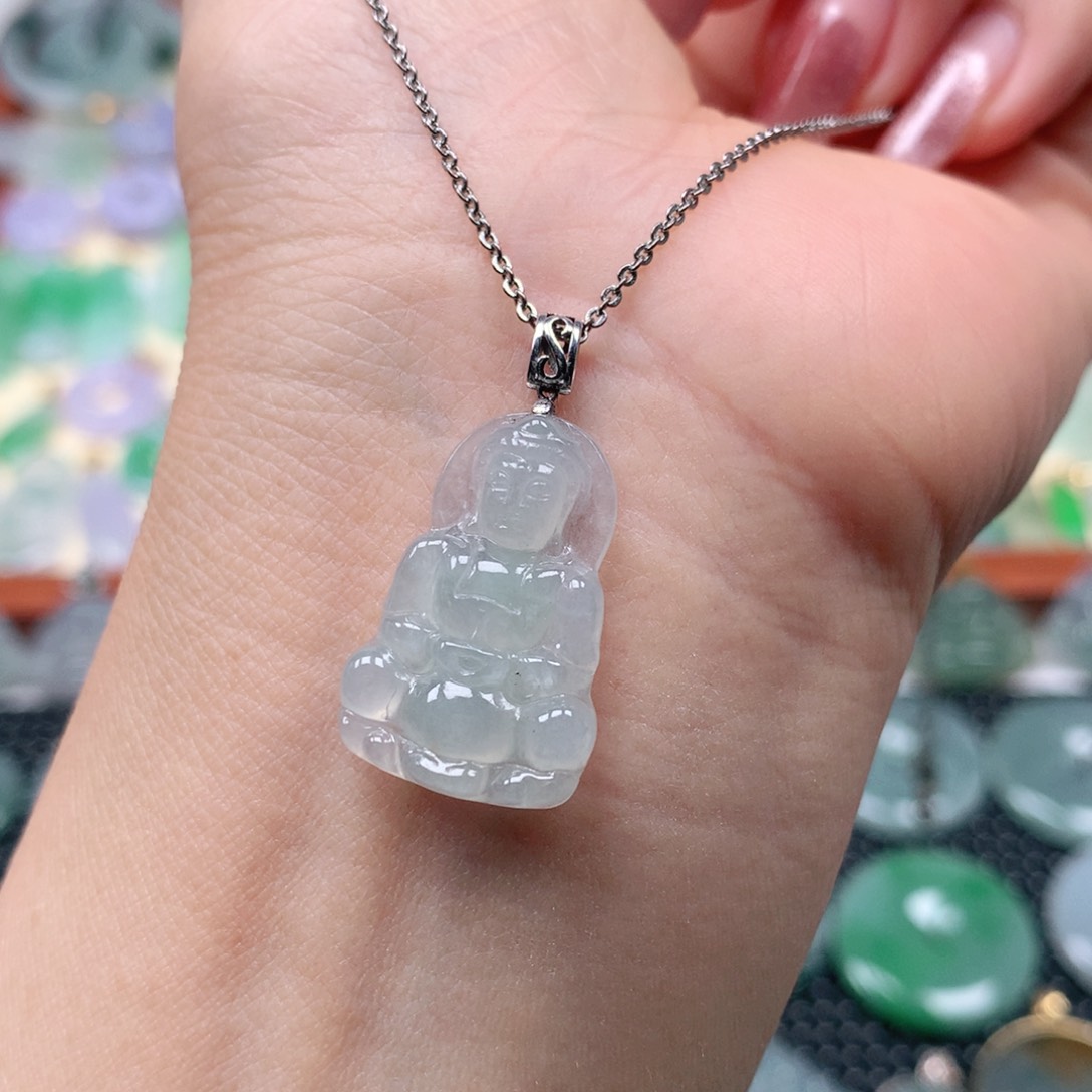 【闪购商品】翡翠18K金镶嵌吊坠(不含链)