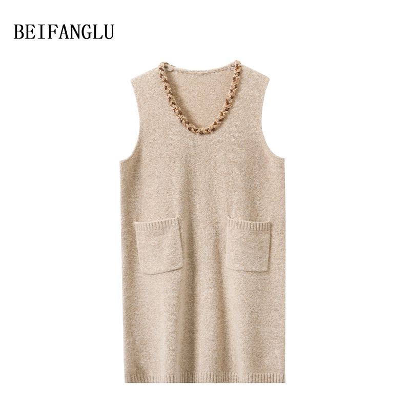 北方鹿 2025新款法式无袖赫本风连衣裙气质高级感时尚减龄251264