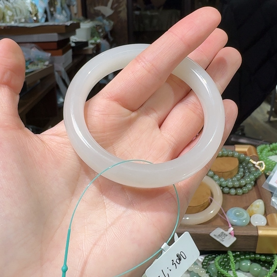 和田玉未镶嵌手链53.4