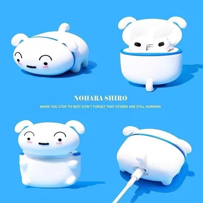 创意卡通小白AirPods4耳机保护套蜡笔小新一二三代保护壳可爱pro2