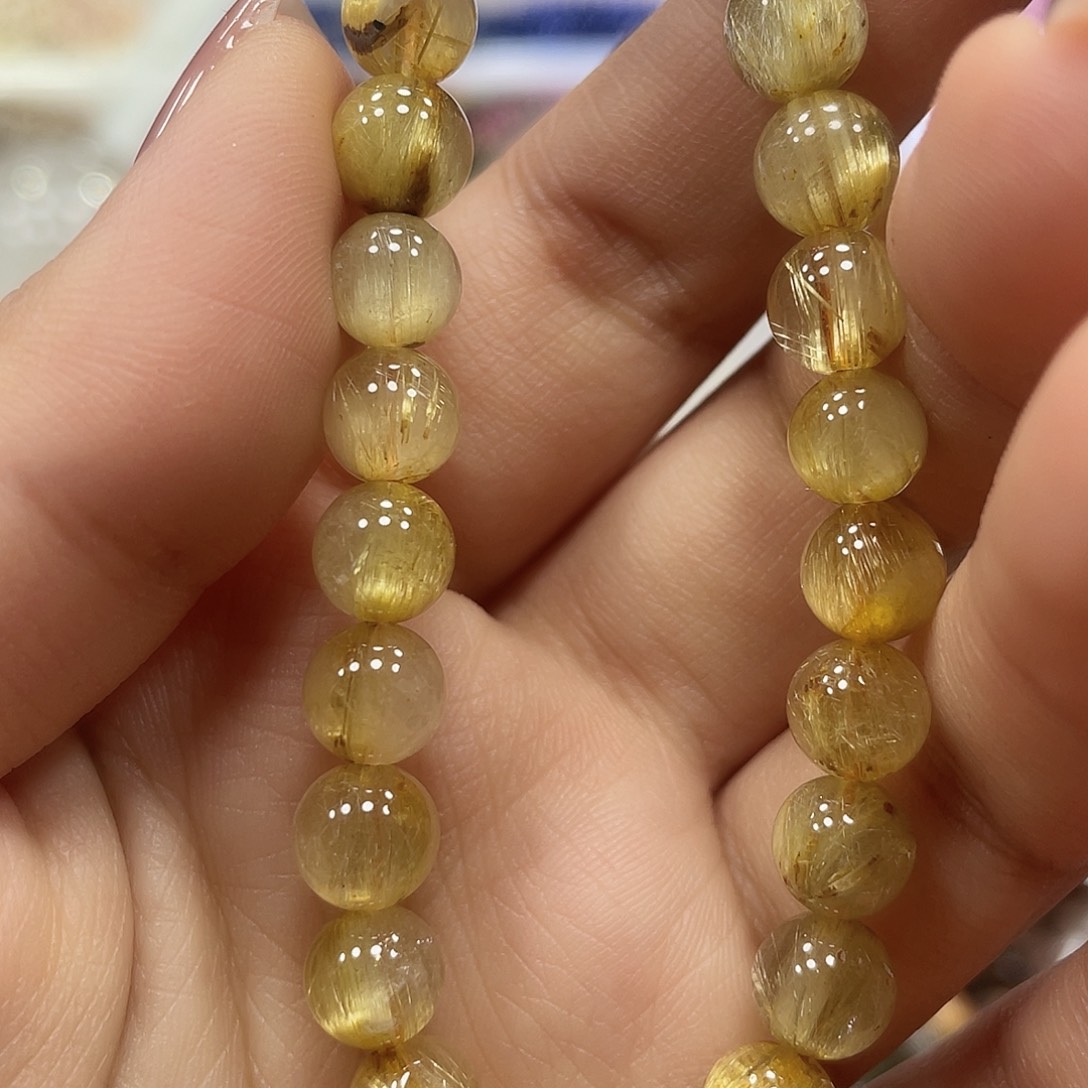 水晶未镶嵌手串钛晶手串7Ｍ+