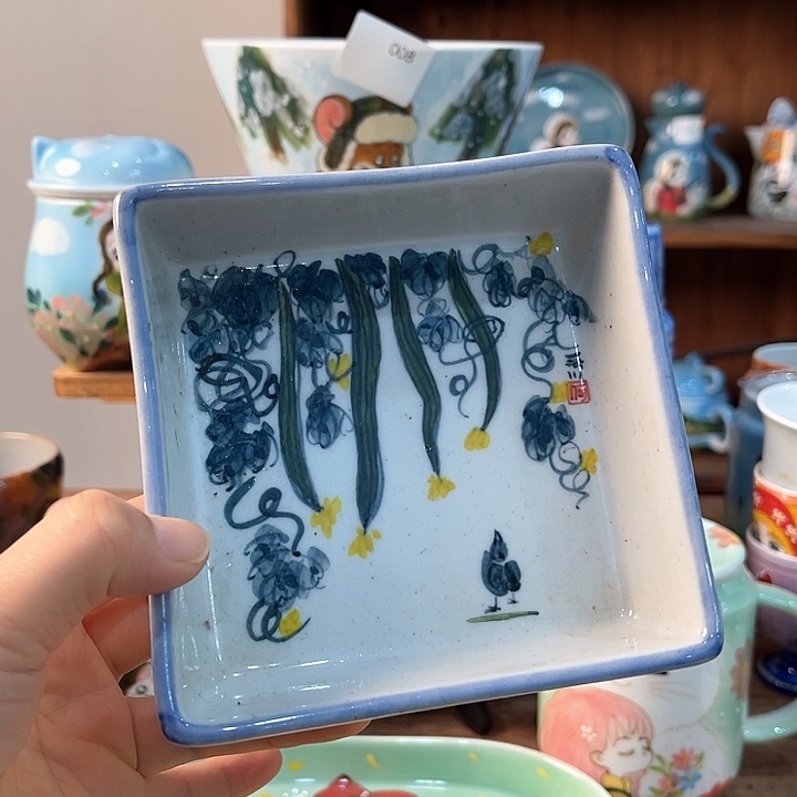 陶景德镇釉下手绘陶瓷 