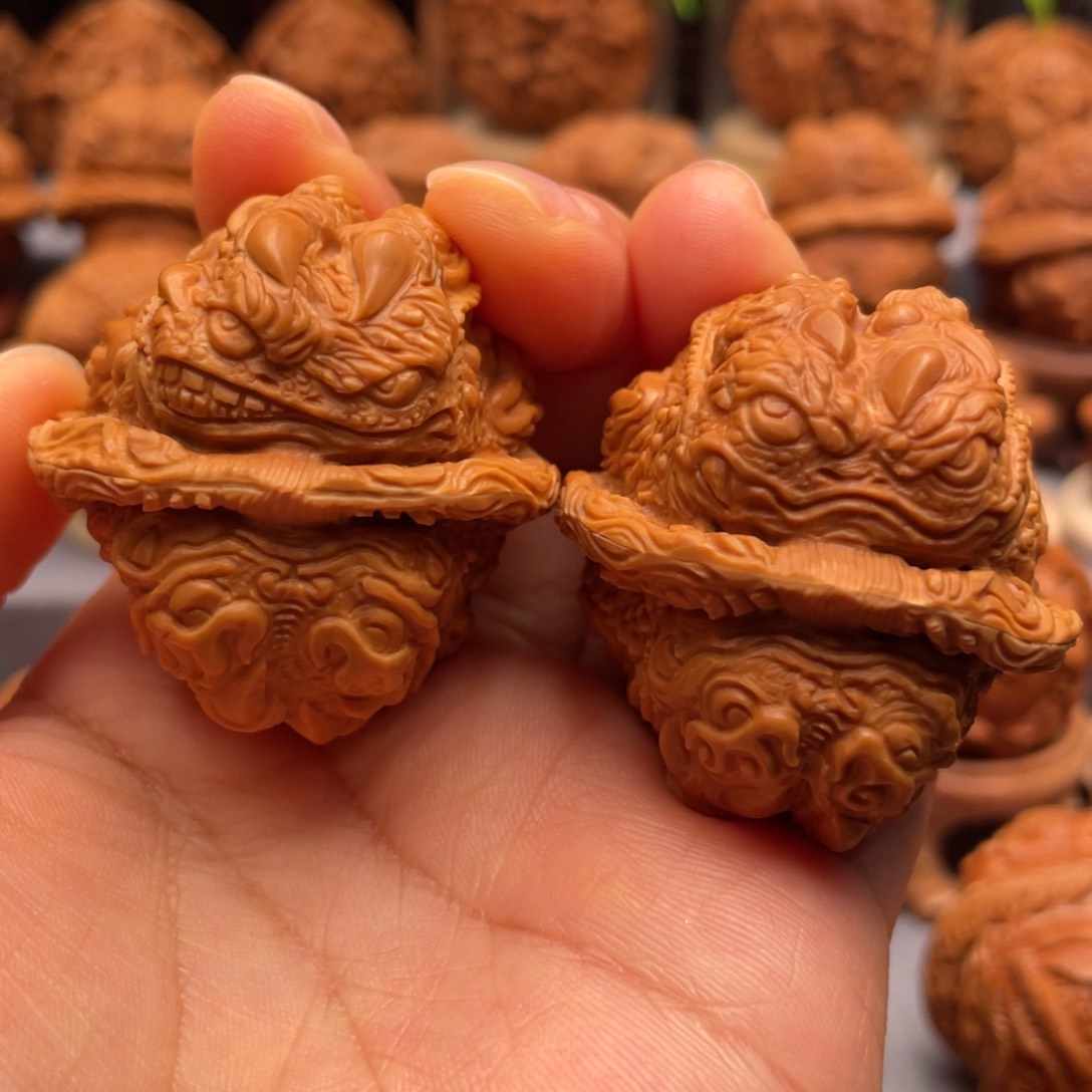 手串/手链核桃金蝉蛤蟆头核桃雕刻核桃