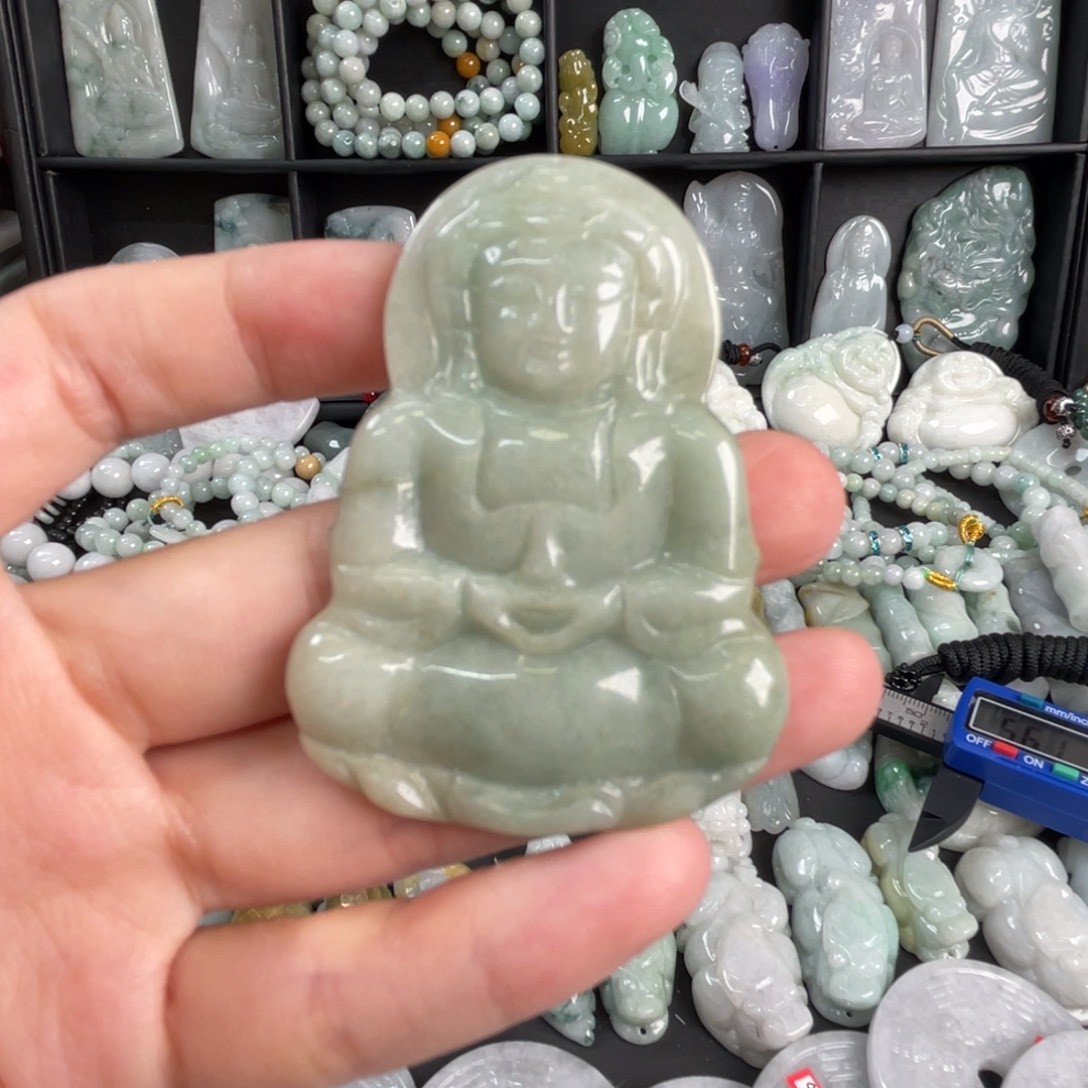 翡翠未镶嵌吊坠(不含链)微瑕