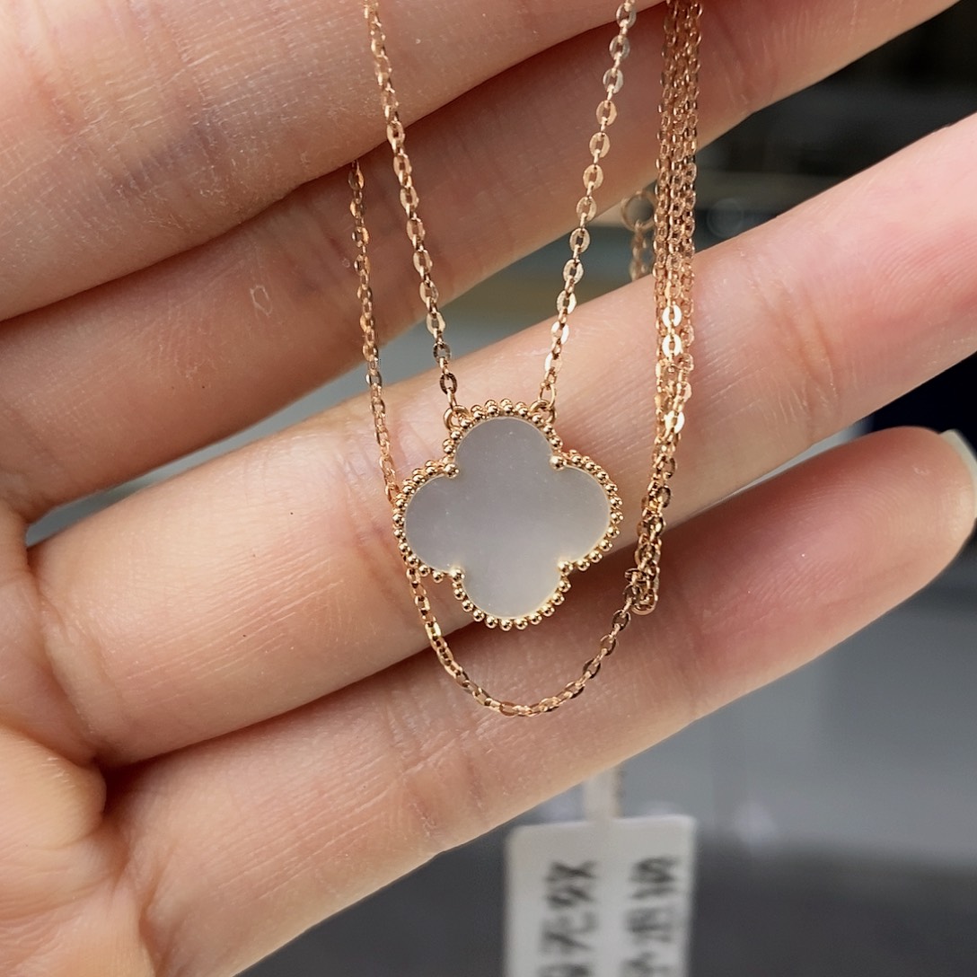 贝壳（贝母）套链18K金镶嵌白13mmk枚