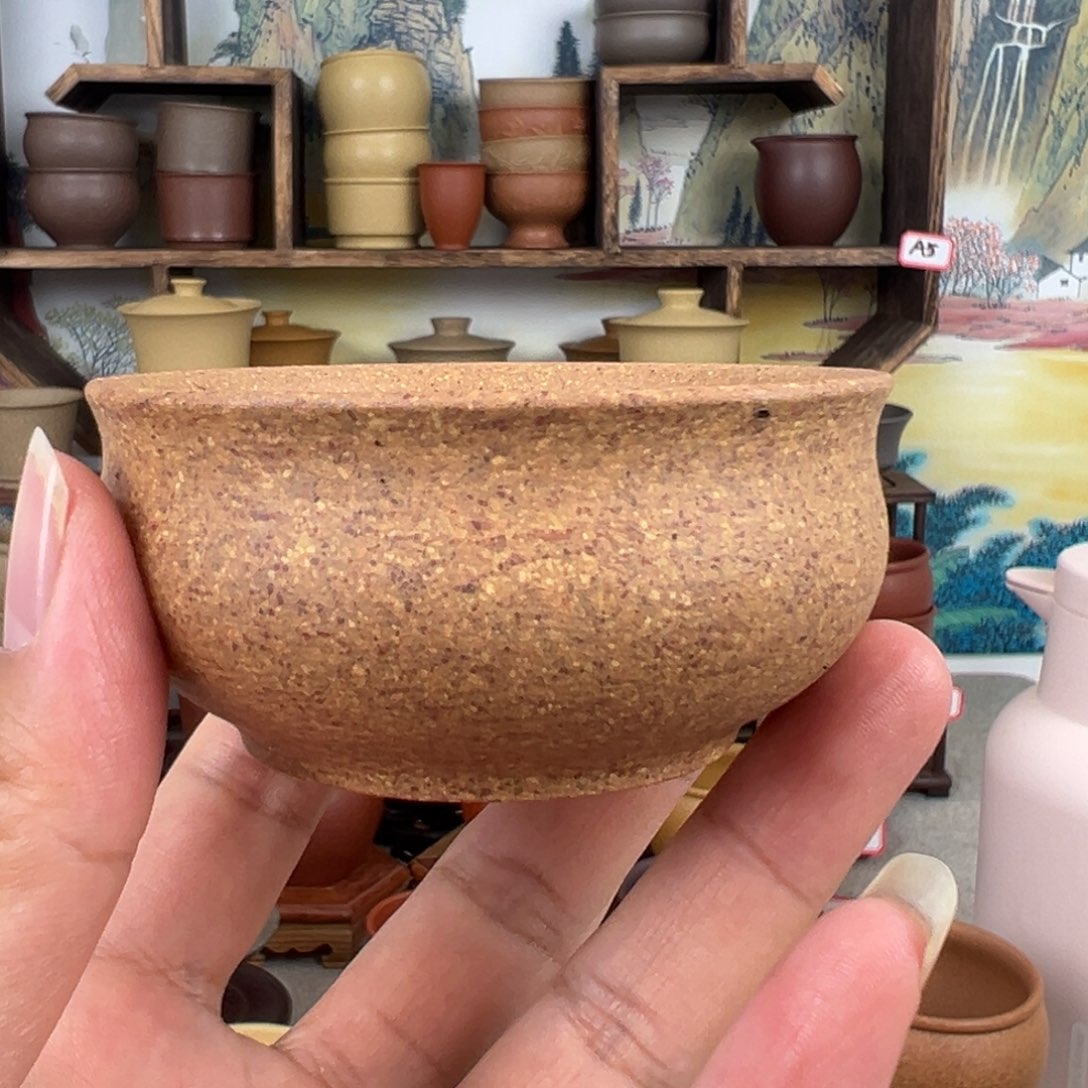 紫砂茶杯拙器甄选，纯原本矿。搞