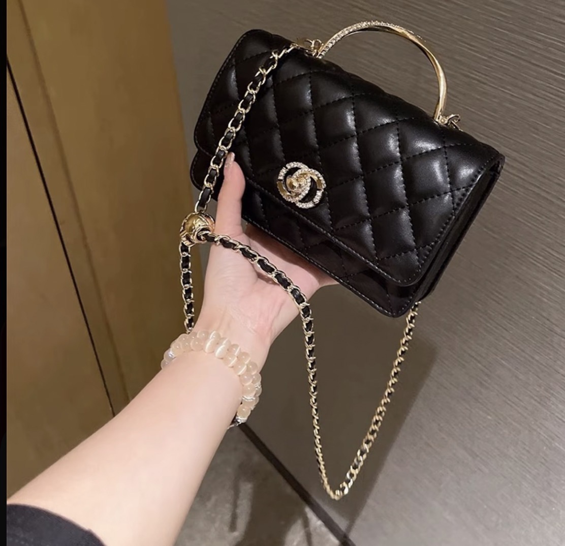 风琴包（钻手柄）单肩斜挎包19*12*3.5