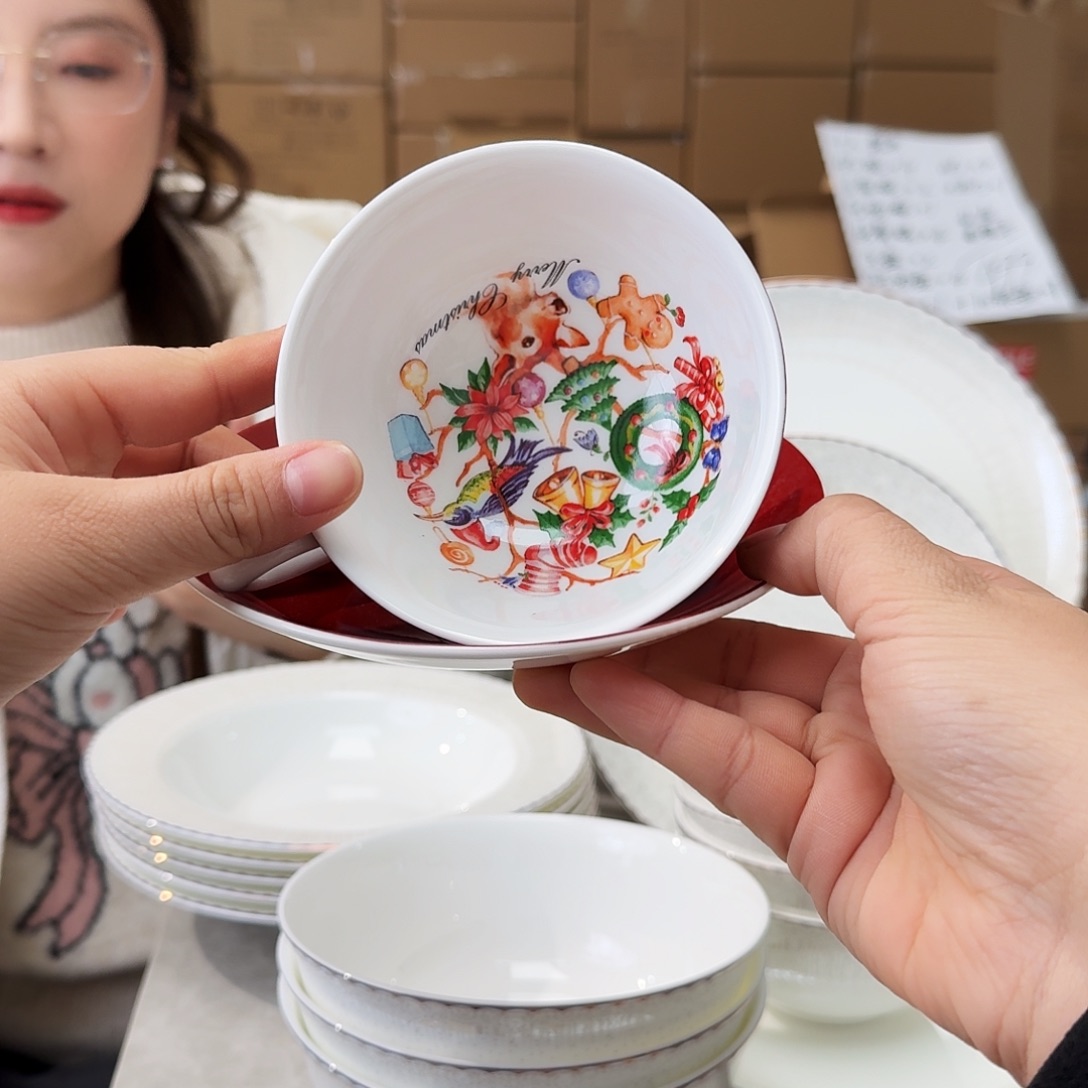 骨瓷高骨骨瓷咖啡杯碟一套220ml外贸骨瓷瑕疵品不忒不还 