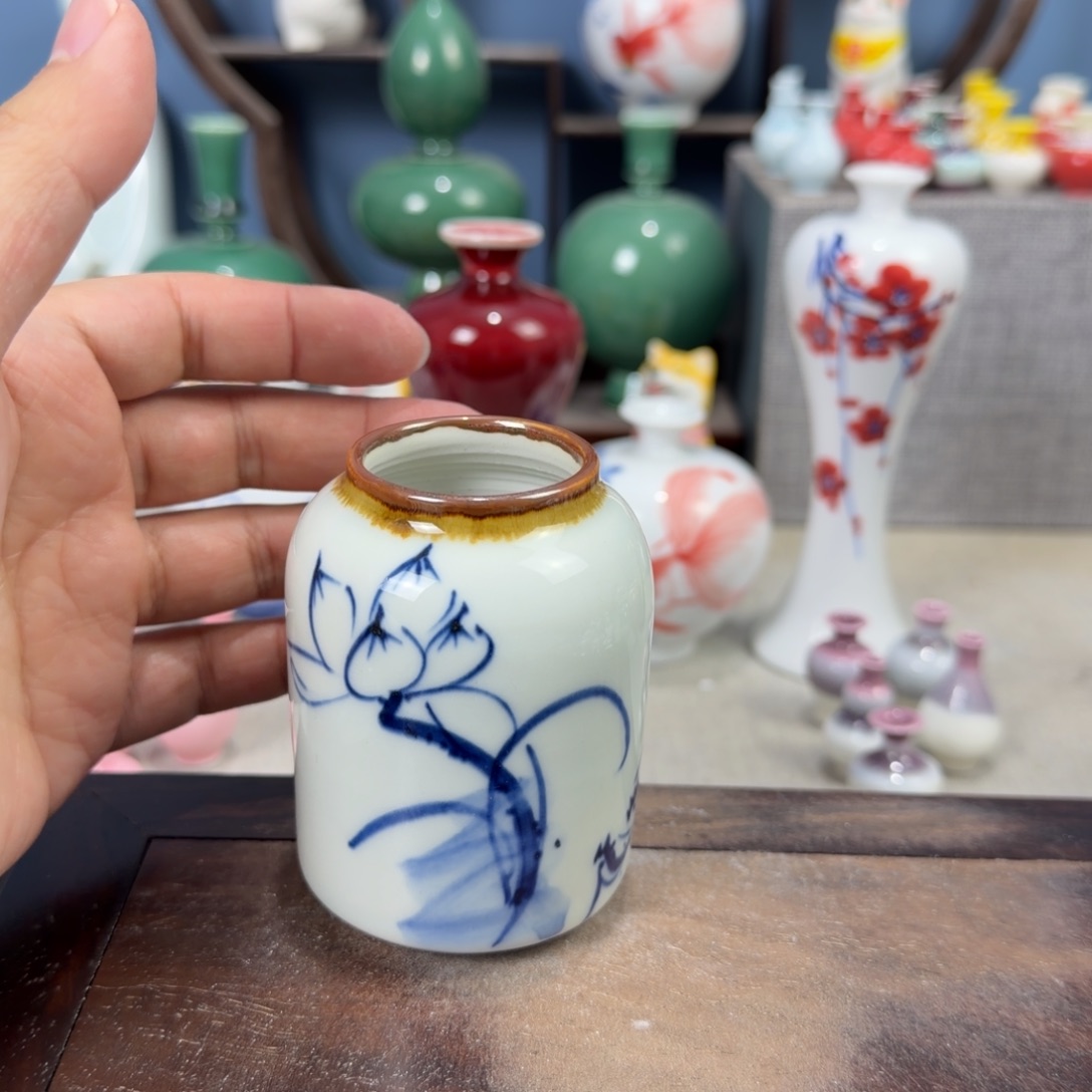 陶瓷手工小花器摆件