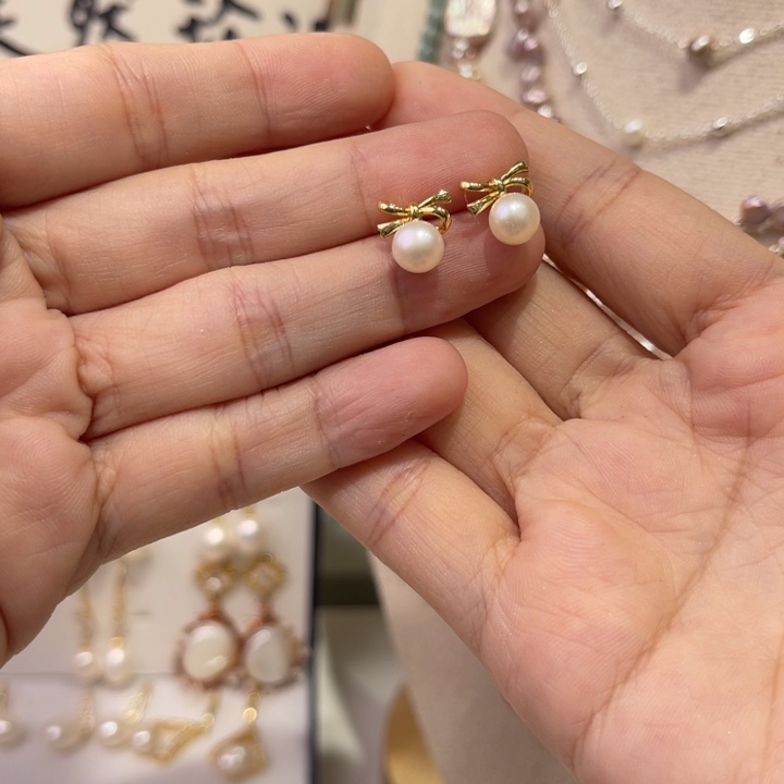 耳饰淡水珍珠合金