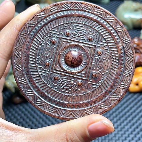 白玉菩提吊坠摆件